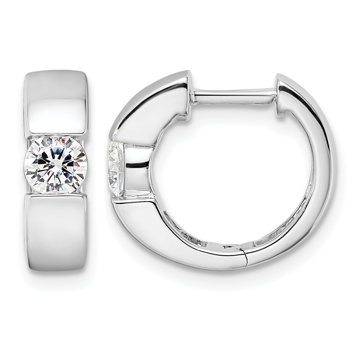 Lía Diamond Hoops — White Gold