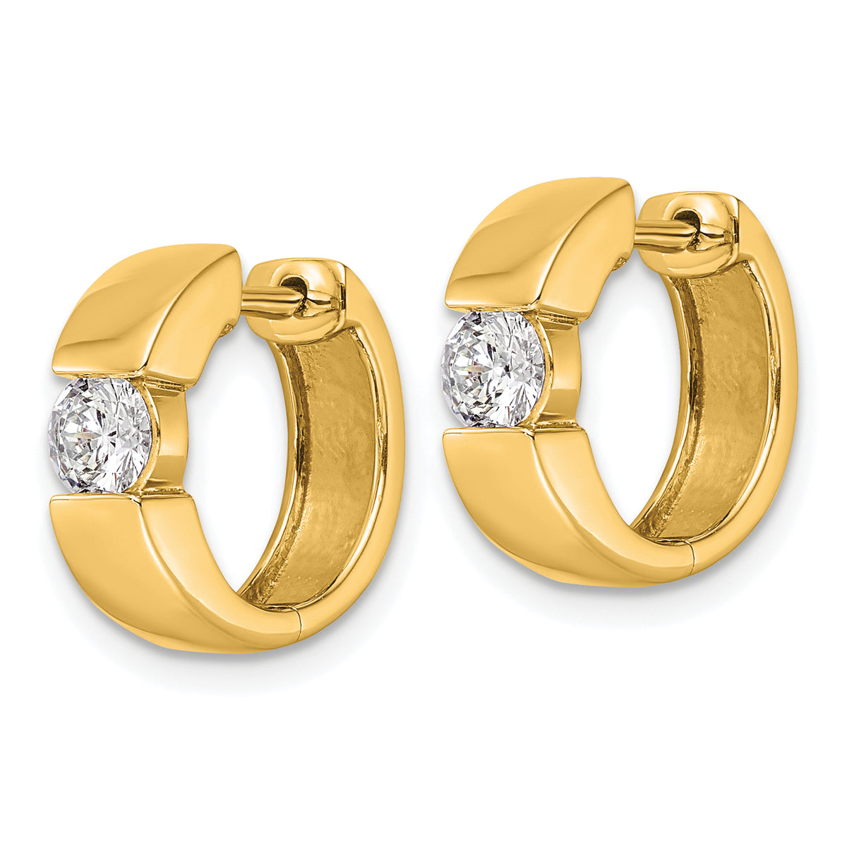 Lía Diamond Hoops — Yellow Gold
