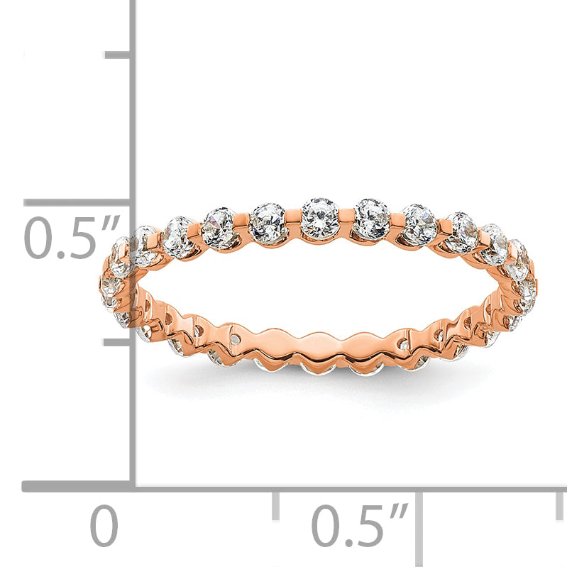 Aurea Diamond Eternity Ring — Rose Gold