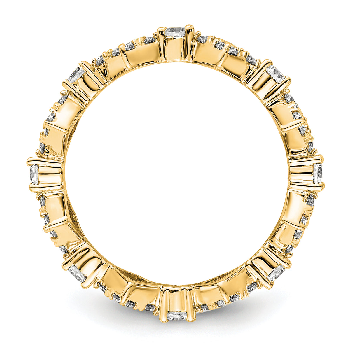 Luz Diamond Eternity Ring — Yellow Gold