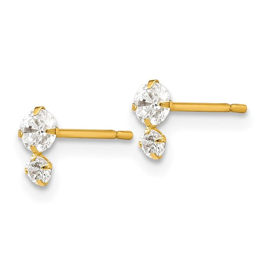 Cz Post Earrings