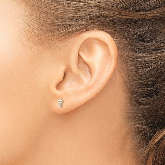 Cz Post Earrings