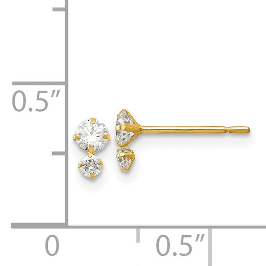 Cz Post Earrings