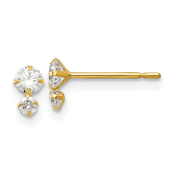 Cz Post Earrings