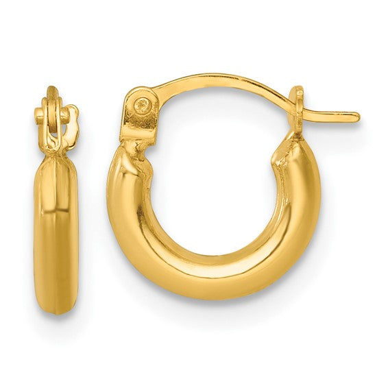 Round Tube Hoop Earrings