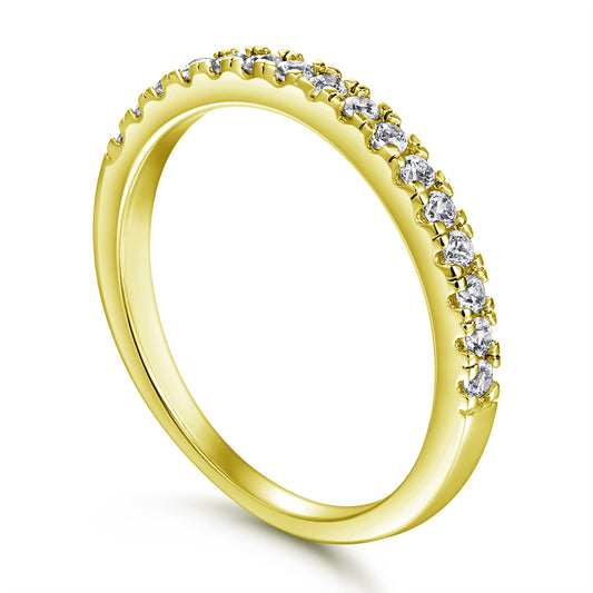 Half Pavé Eternity Band