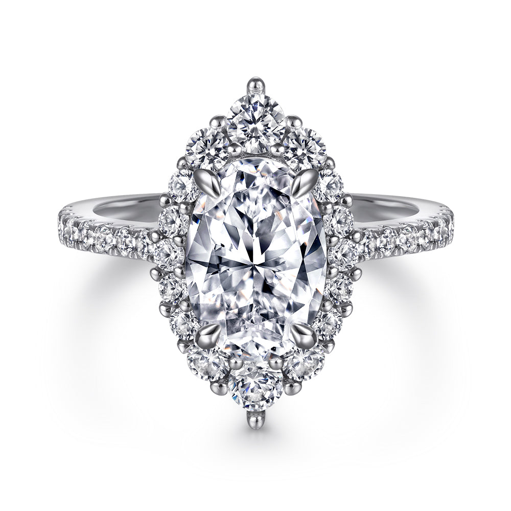 Oval Radiance Pavé Ring