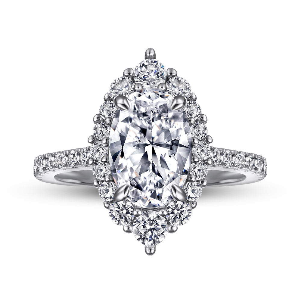 Oval Radiance Pavé Ring