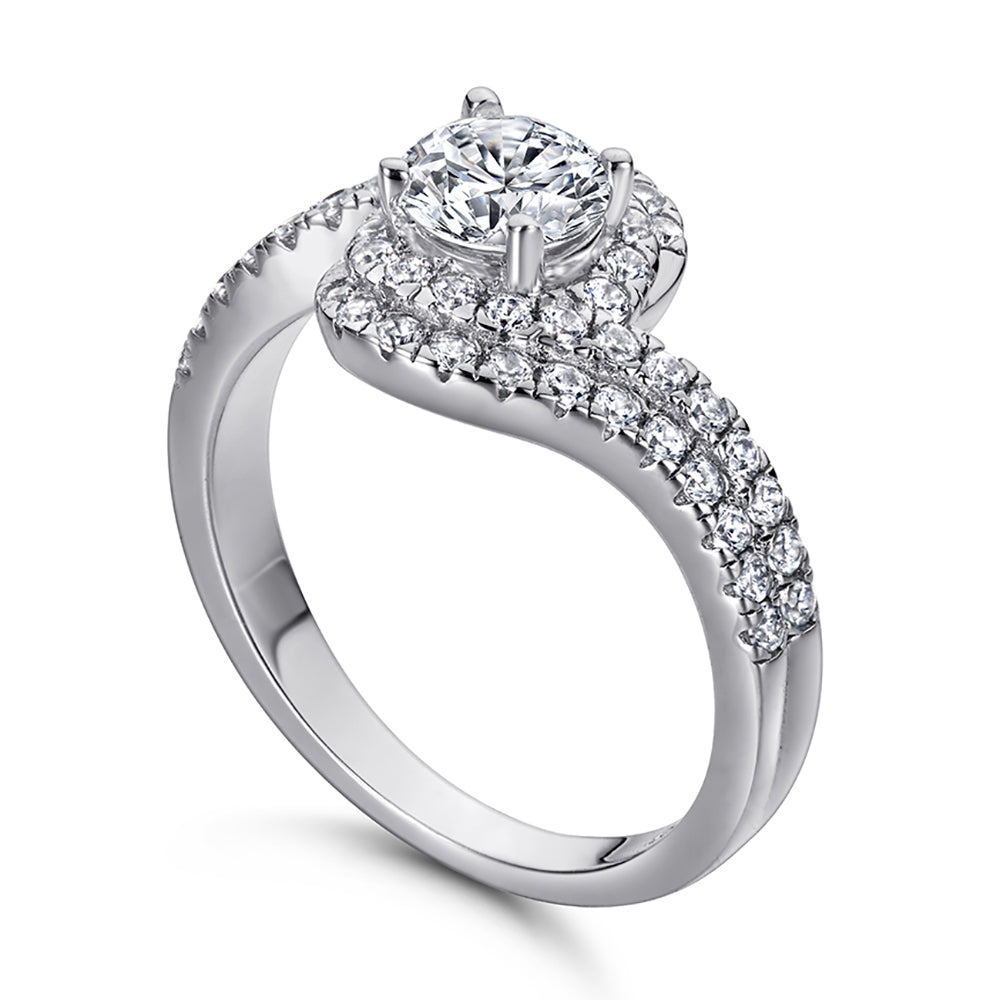 Signature Moissanite Double Row Ring