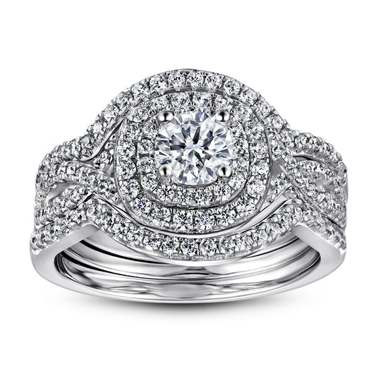Éclat Trinity Moissanite Ring Set