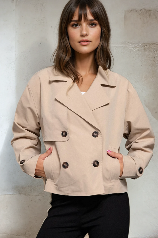CROPPED TRENCH JACKET