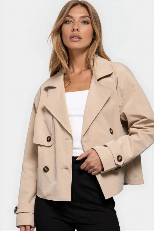 Cropped trench jacket