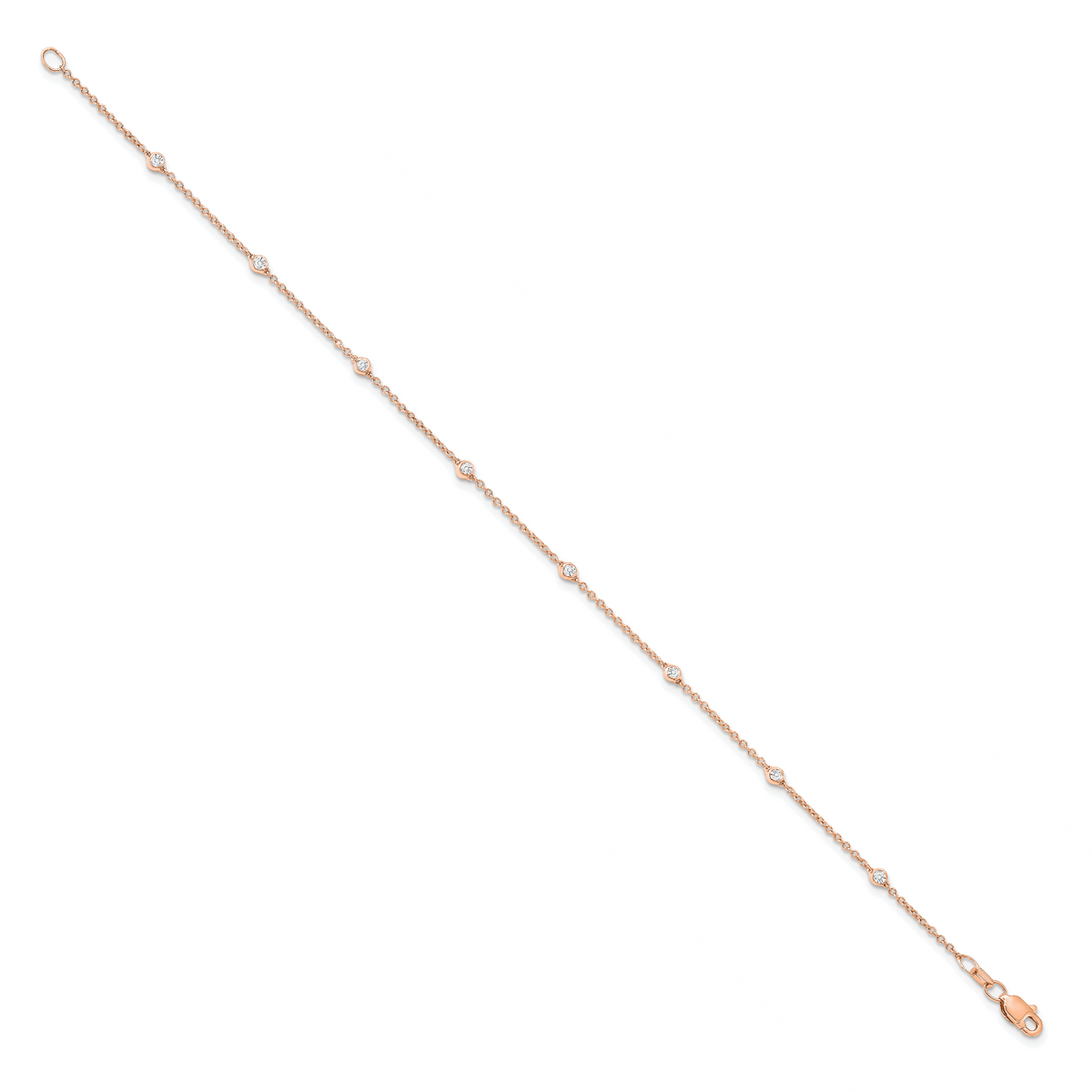 Via Diamond Bracelet — Rose Gold