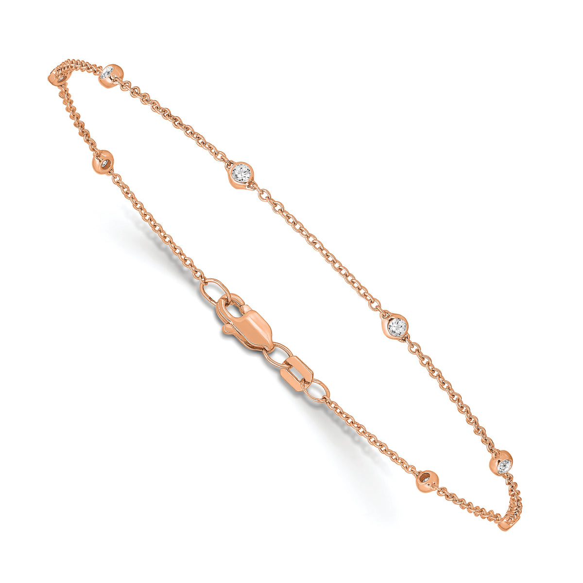 Via Diamond Bracelet — Rose Gold