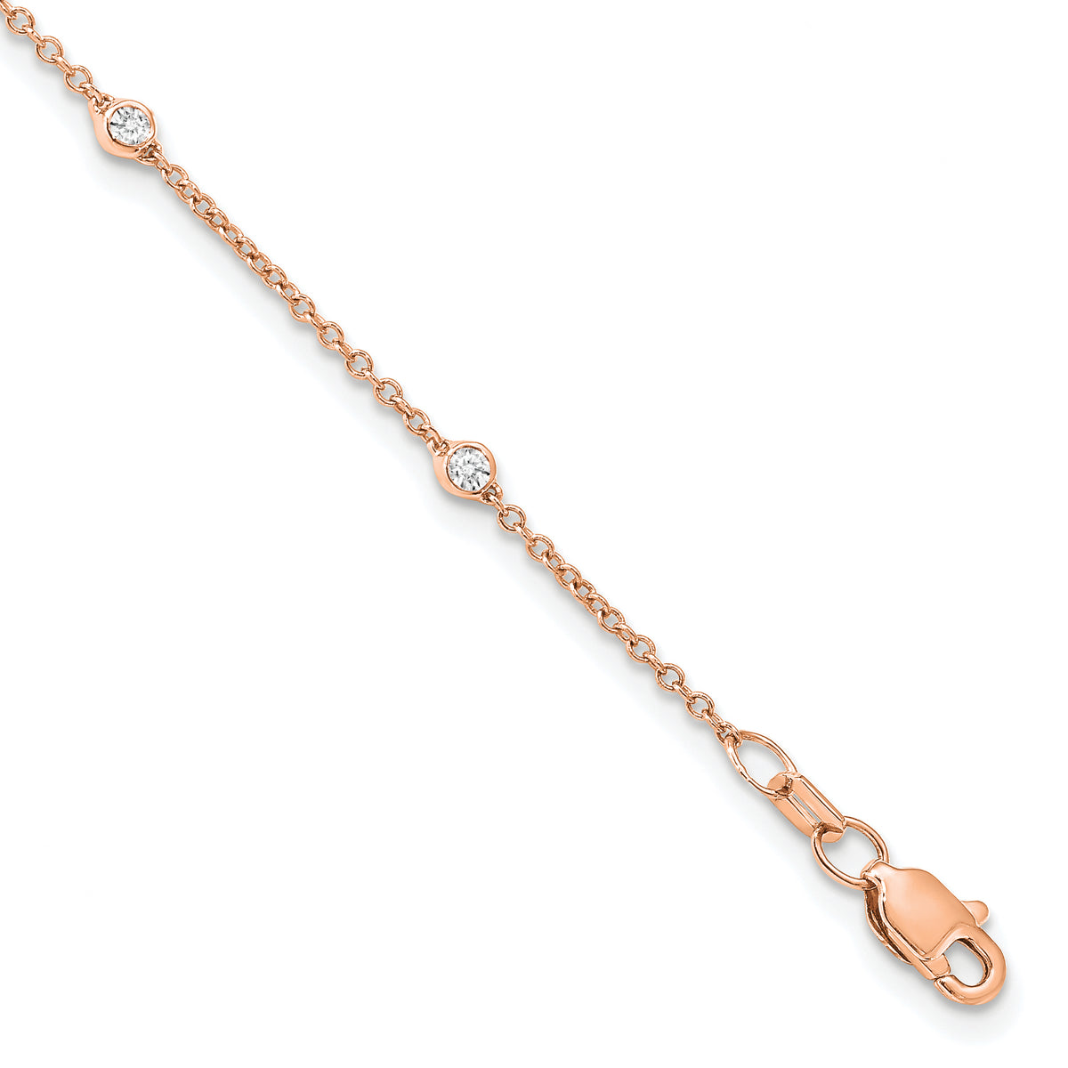 Via Diamond Bracelet — Rose Gold
