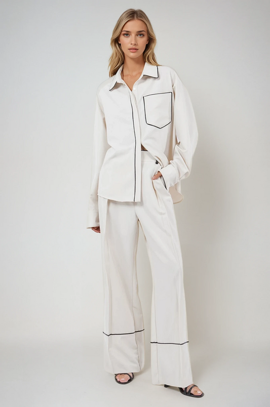 CONTRAST DETAIL TROUSERS