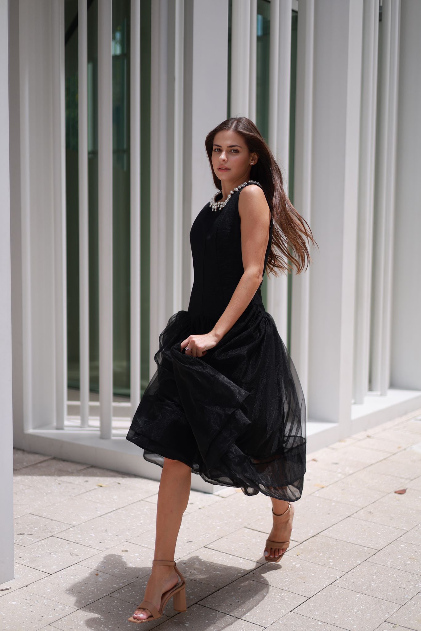 TULLE MIDI DRESS