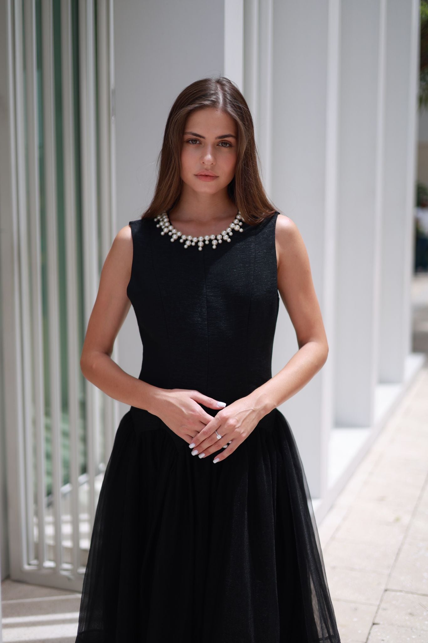 TULLE MIDI DRESS