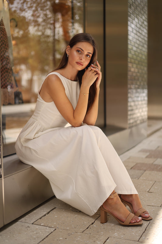 FLARED MIDI DRESS