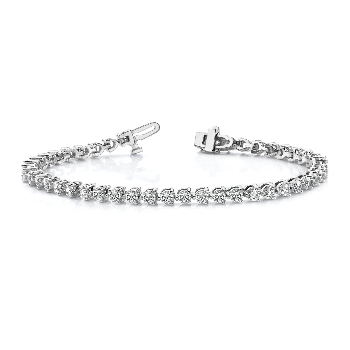 Riviera Diamond Tennis Bracelet — White Gold