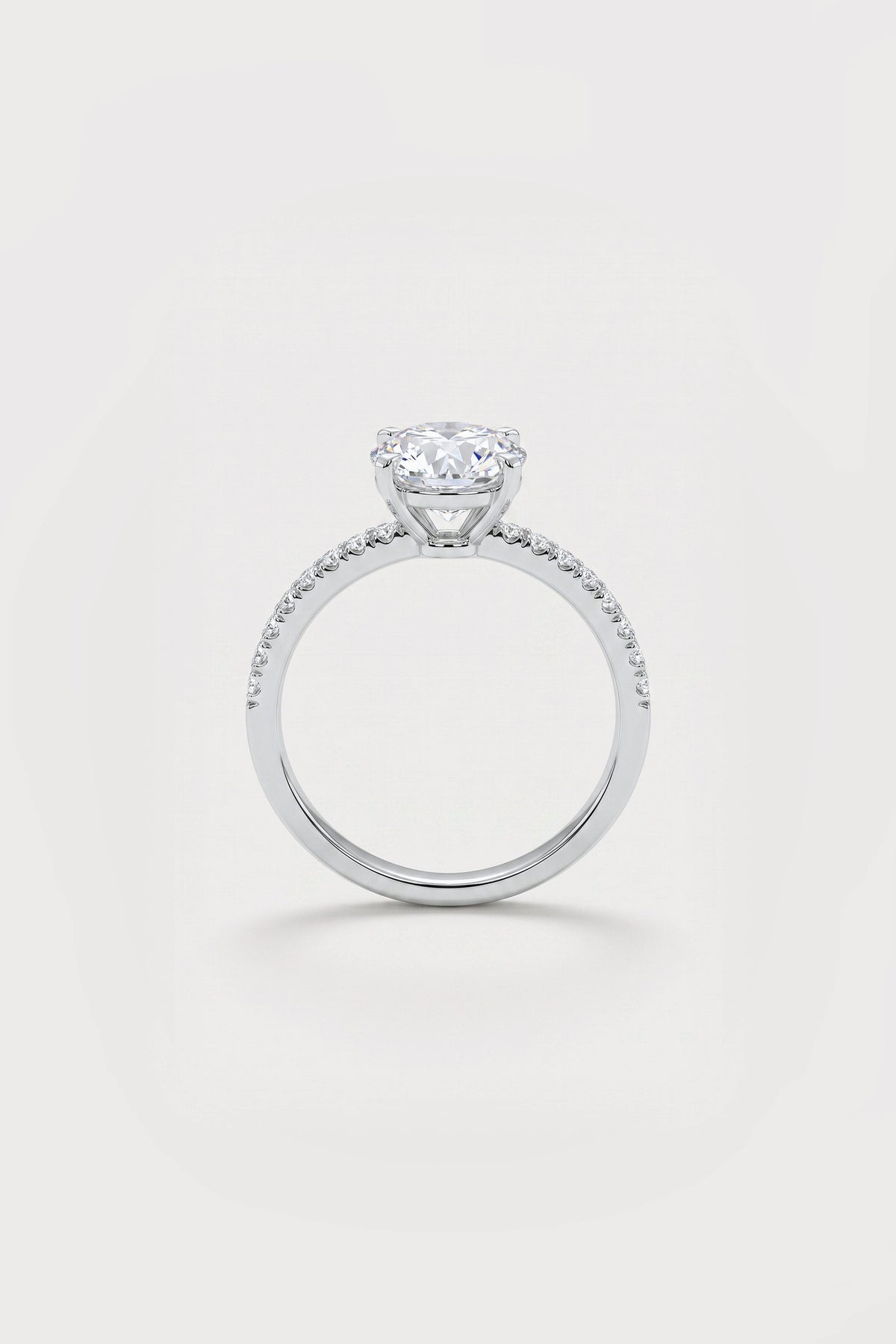 Round Brilliant Hidden Halo Pavé Ring
