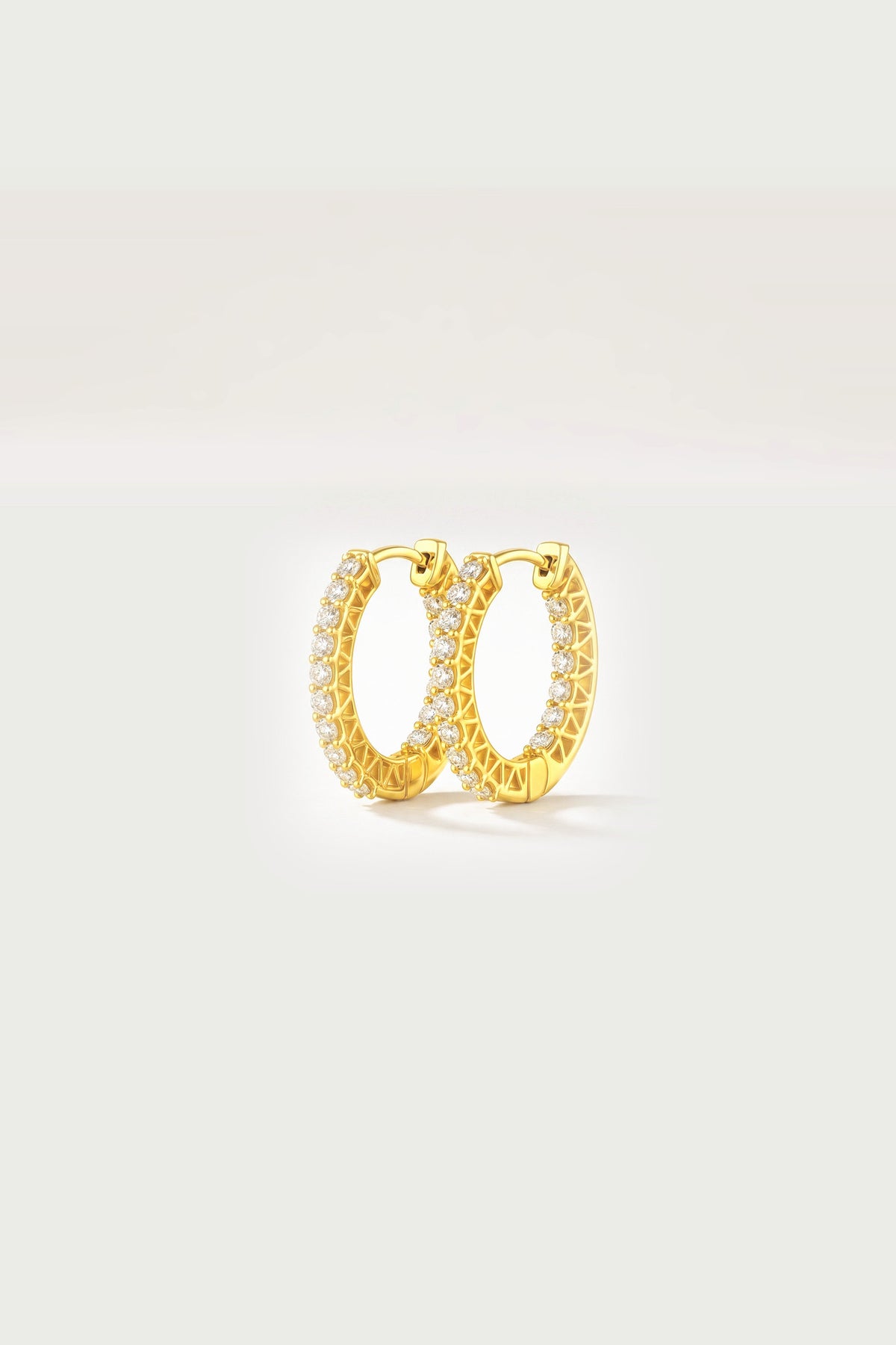Pavé Huggie Hoop Earrings