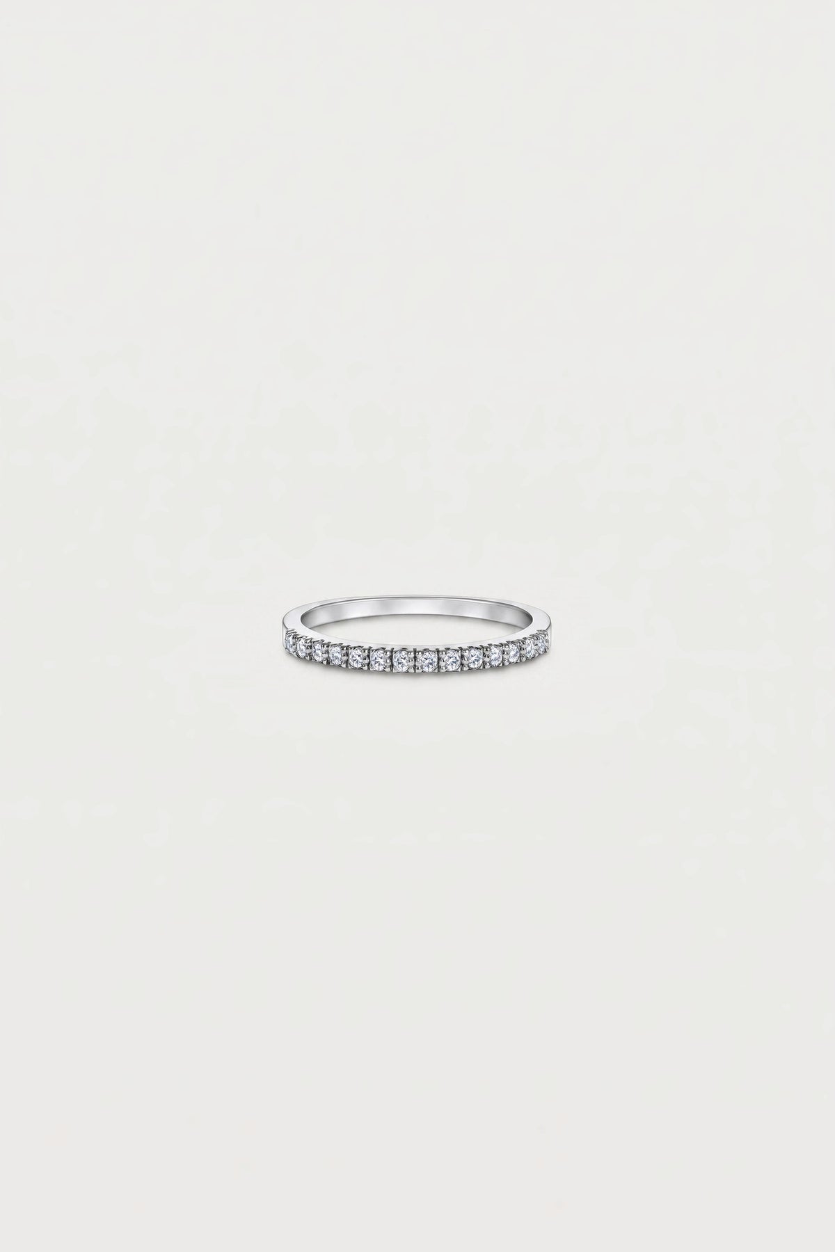 Sterling Silver Half Eternity Pavé Band