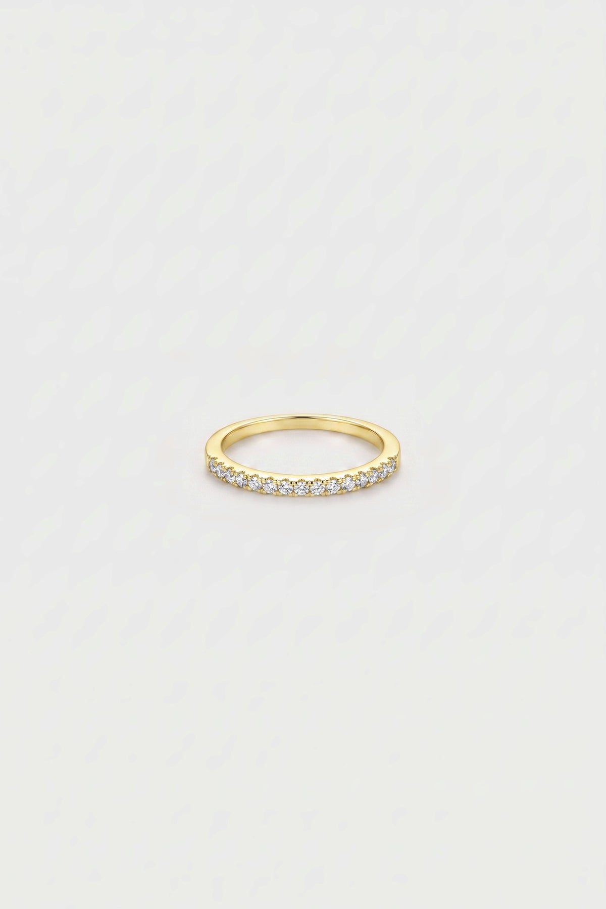 Gold Half Eternity Pavé Band