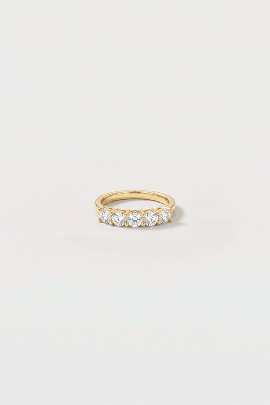 Five Stone Graduated Round Ring