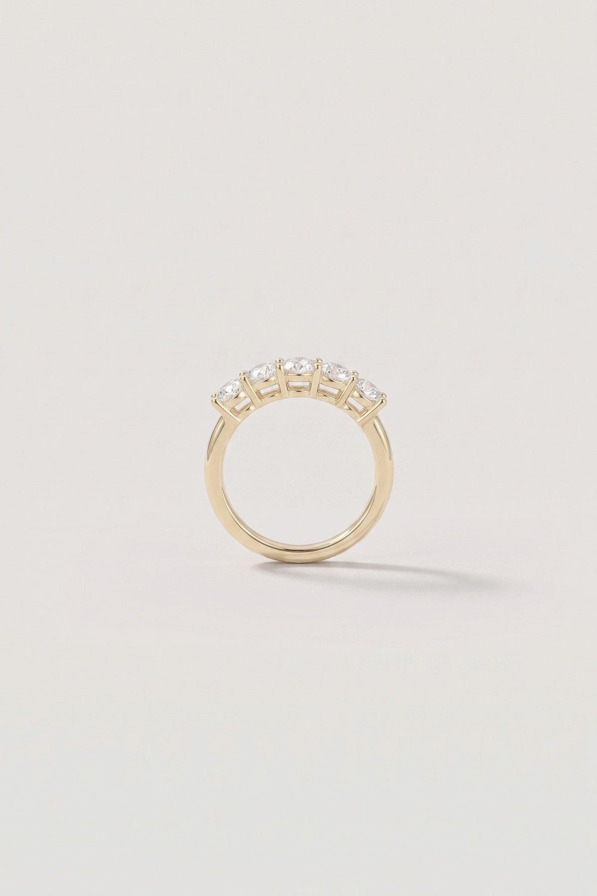 Five Stone Graduated Round Ring detail