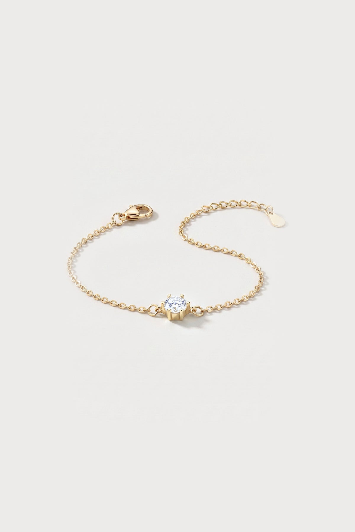 Round Solitaire Chain Bracelet