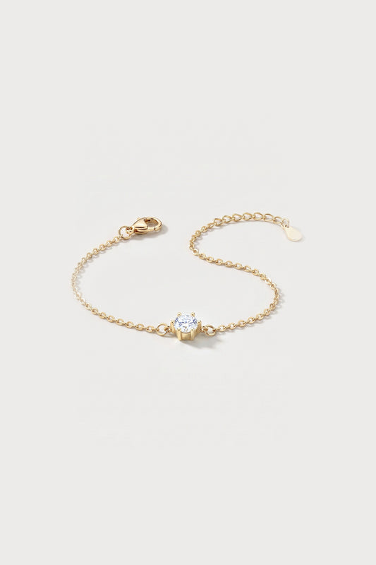 Round Solitaire Chain Bracelet