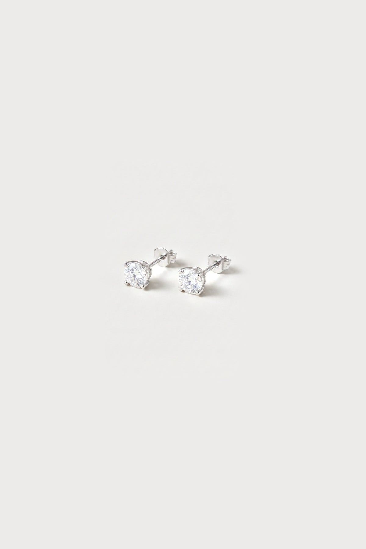 Round Brilliant Solitaire Stud Earrings