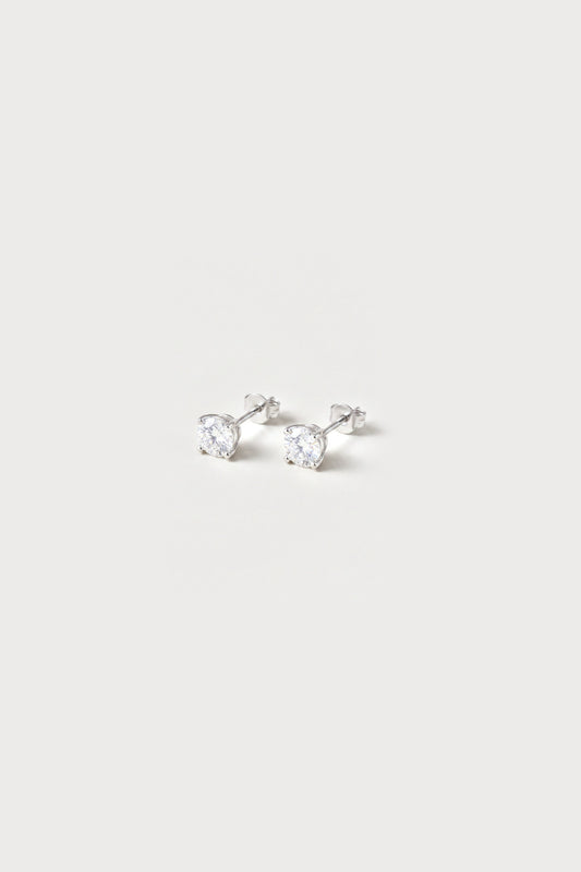 Round Brilliant Solitaire Stud Earrings